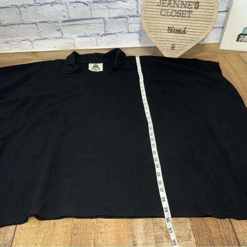 Carla Christoph Houston One Size Black Short Kaftan
